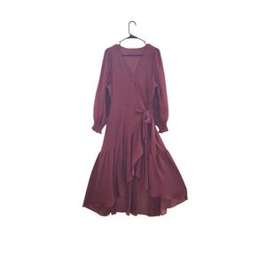 Sonoma Maroon Long Sleeve Dress